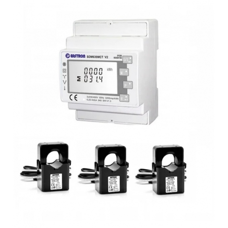 Smart Meter Eastron Trifazat SDM630MCT cu 3 Senzori CT 40mA