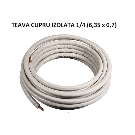 Teava cupru izolata 1/4 pentru aerul conditionat
